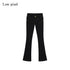 Low pixel Washed Black Low Rise Microstretch Street Tight Women Cotton Zip Straight Pants