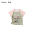 OuttheBlue_Pink_Textured_Patchwork_Raglan_Food_Print_Women&