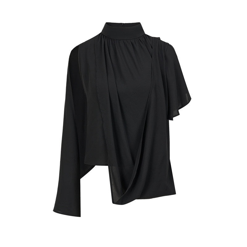 AnnoMundi Night Shadow Airy Draped Asymmetrical Layered Sheer Women&