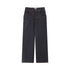 RUN TO THE FUTURE Low Rise Colorblock Loose Fit Zip Fly Black Denim Stretch Wide-Leg Jeans