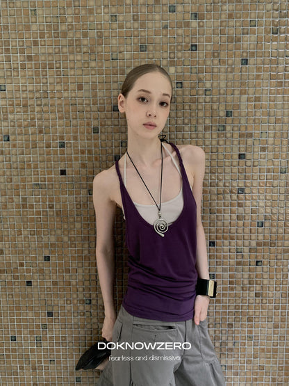 DKZ OFFICIAL Colorblock Offset Twist Knot Women&