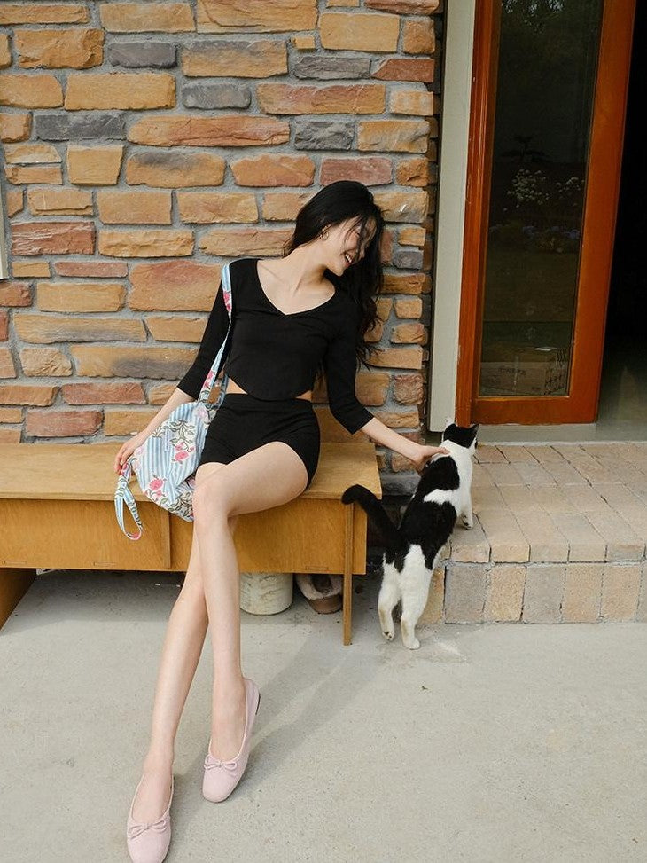 FU FRESH UP Skin Friendly Slim Fit High Waist Knit Women&