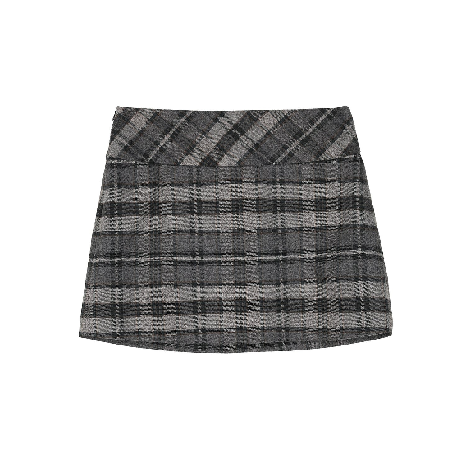 7Shiftin High Waist Cotton Plaid A Line Slim Fit Casual Girls Mini Skirts