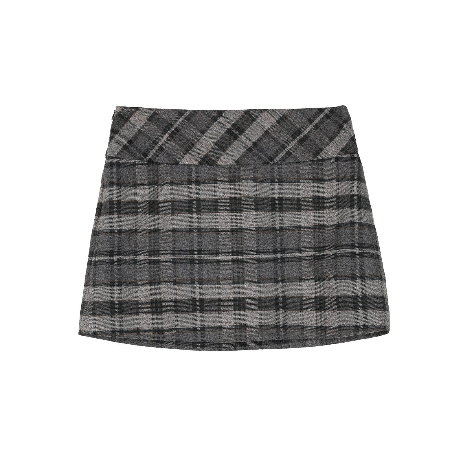 7Shiftin High Waist Cotton Plaid A Line Slim Fit Casual Girls Mini Skirts