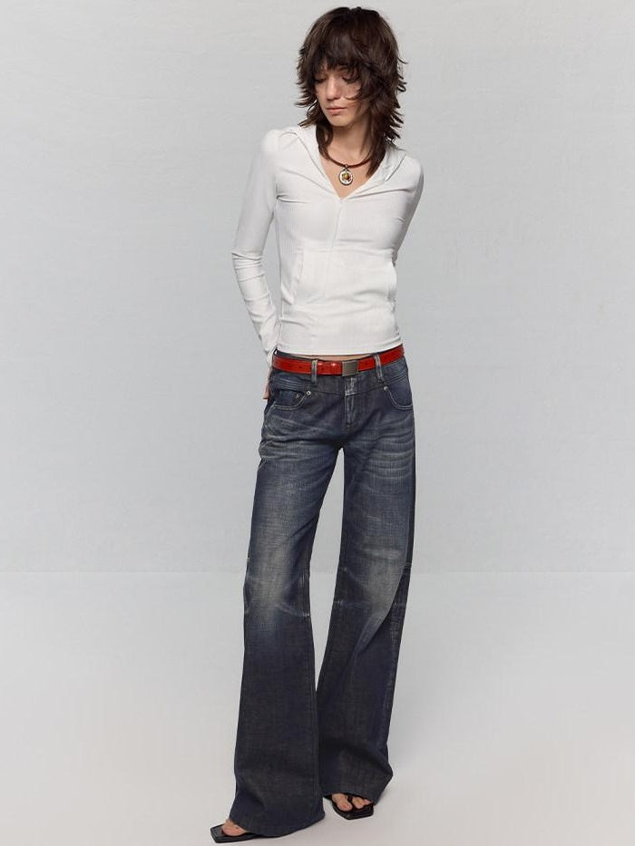 RUN TO THE FUTURE Moisture Wicking Vintage Commuter Slim Hooded White Women Long Sleeve T-Shirts