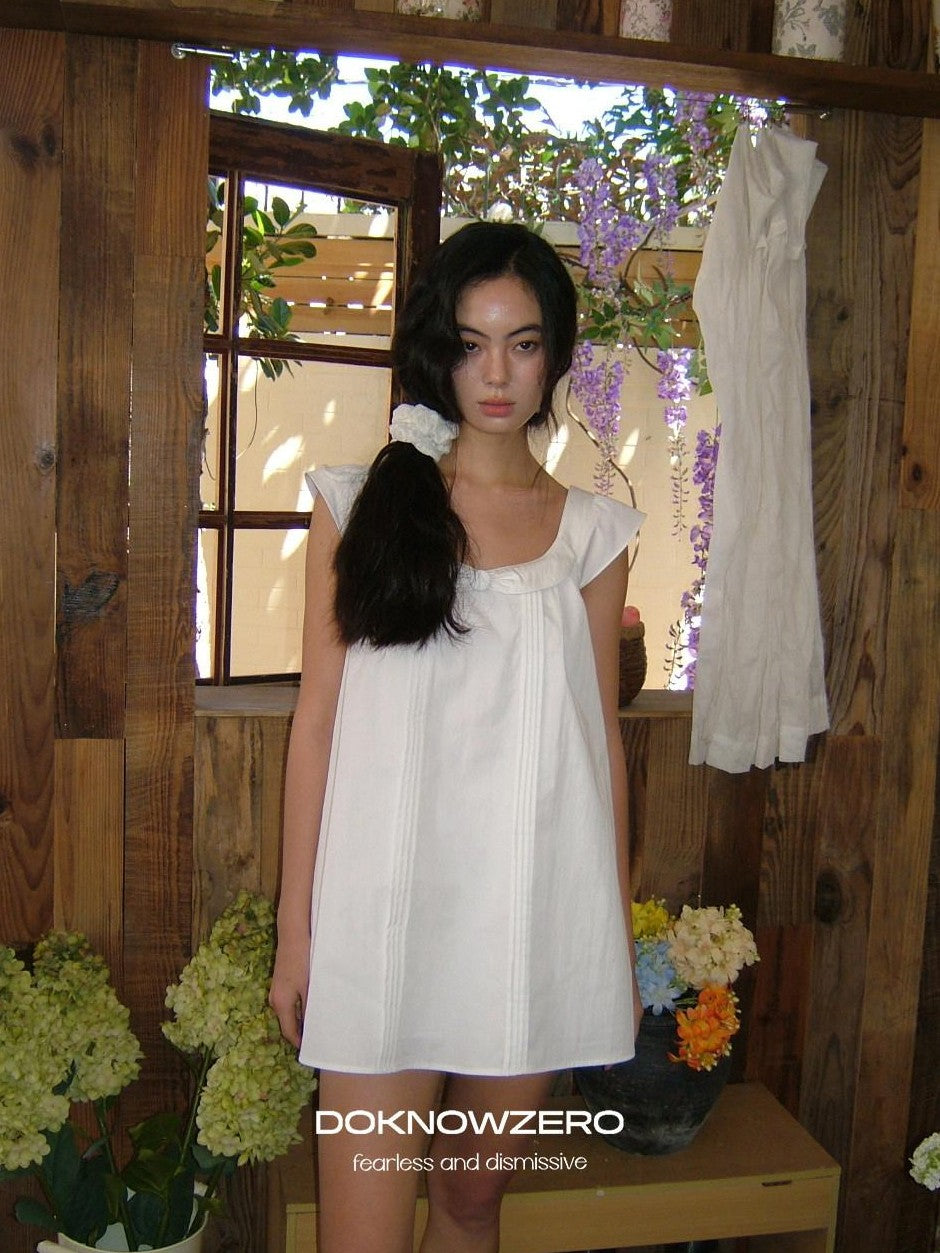 DKZ OFFICIAL White Doll Collar A Line Two Piece Women&