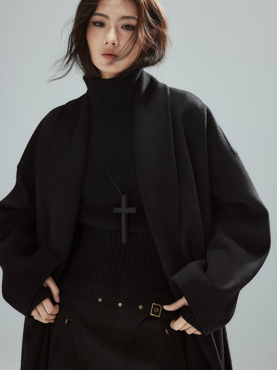 Low pixel Soft Viscose Wool Blend Street Slim Patchwork Women High Neck Knit Sweaters