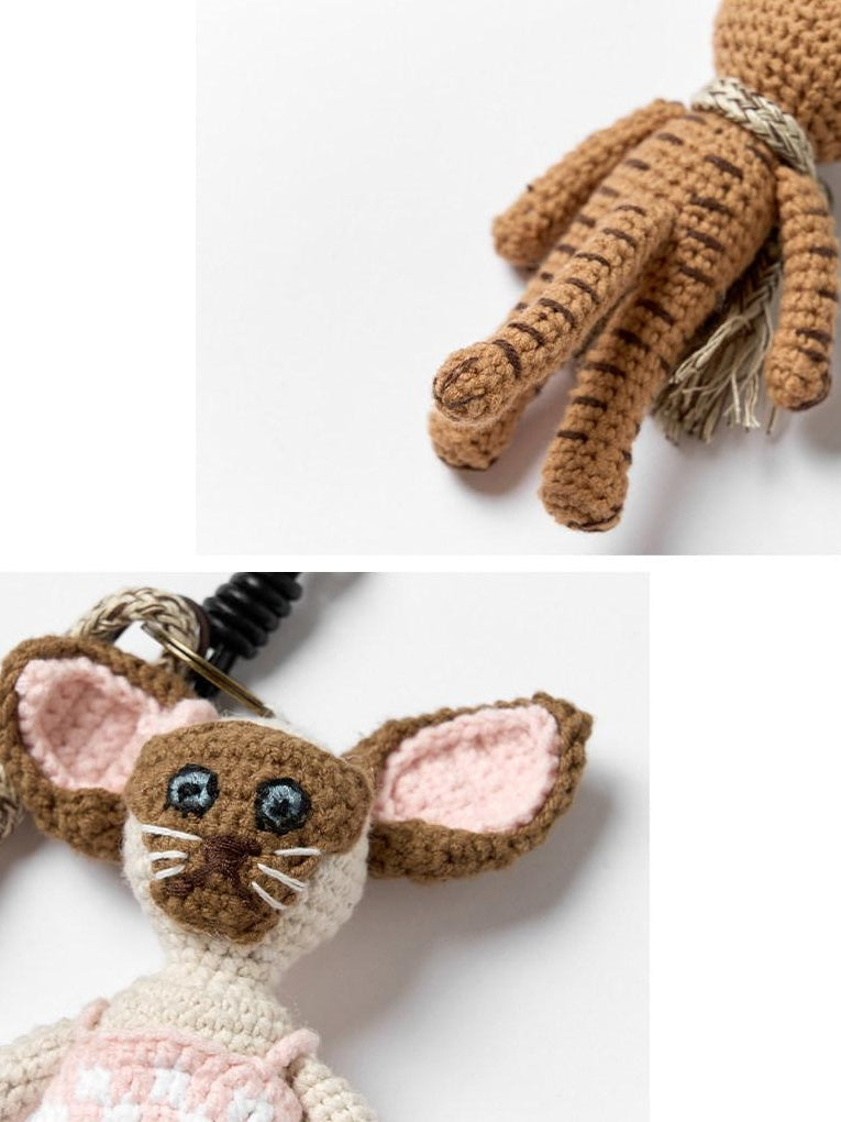 OuttheBlue Playful Cat Charm Leopard Pattern Pendant For Women Pet Lover Jewelry