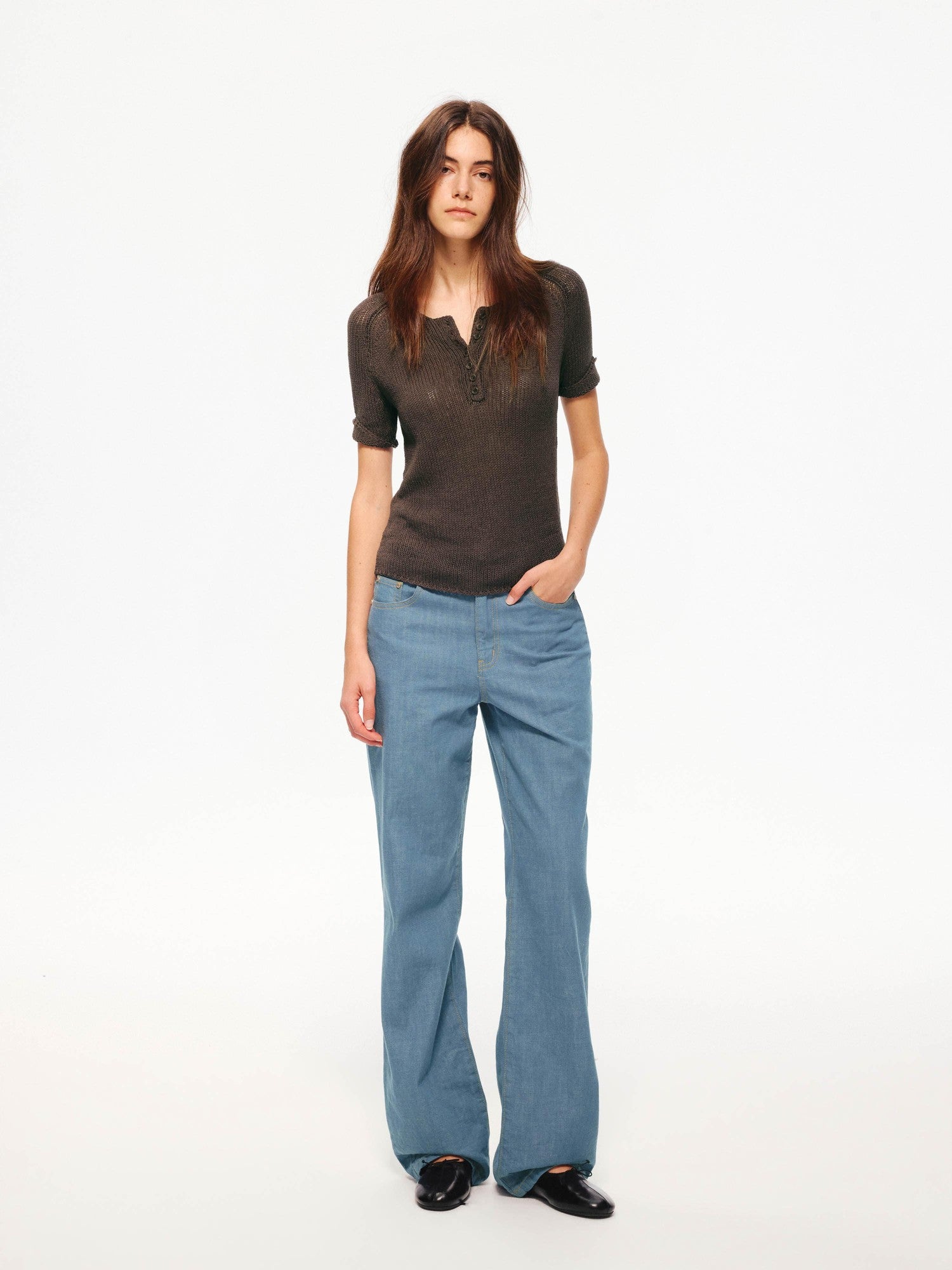 Northbutsouth Four Tone Multi Button Turnback Knit Women&