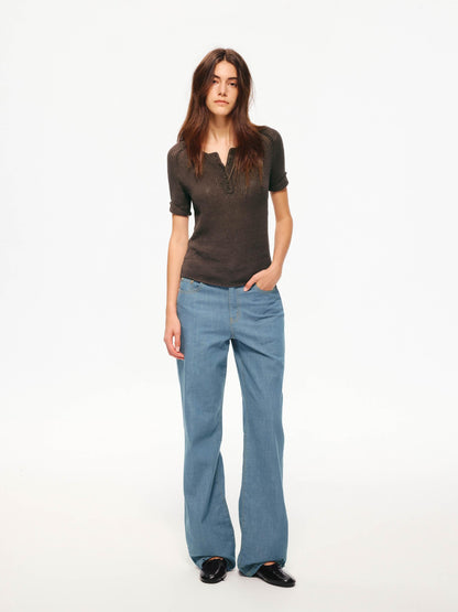 Northbutsouth Four Tone Multi Button Turnback Knit Women&