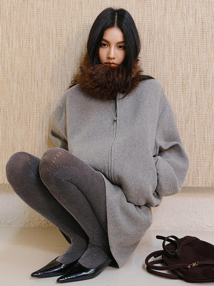 FU FRESH UP Youthful Loose Jacket Bubble Hem Women&