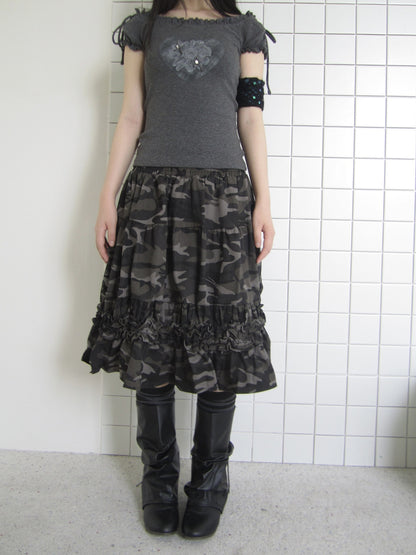 ang_project_Camouflage_Ruffle_Edge_Patchwork_Elastic_Waist_Women&