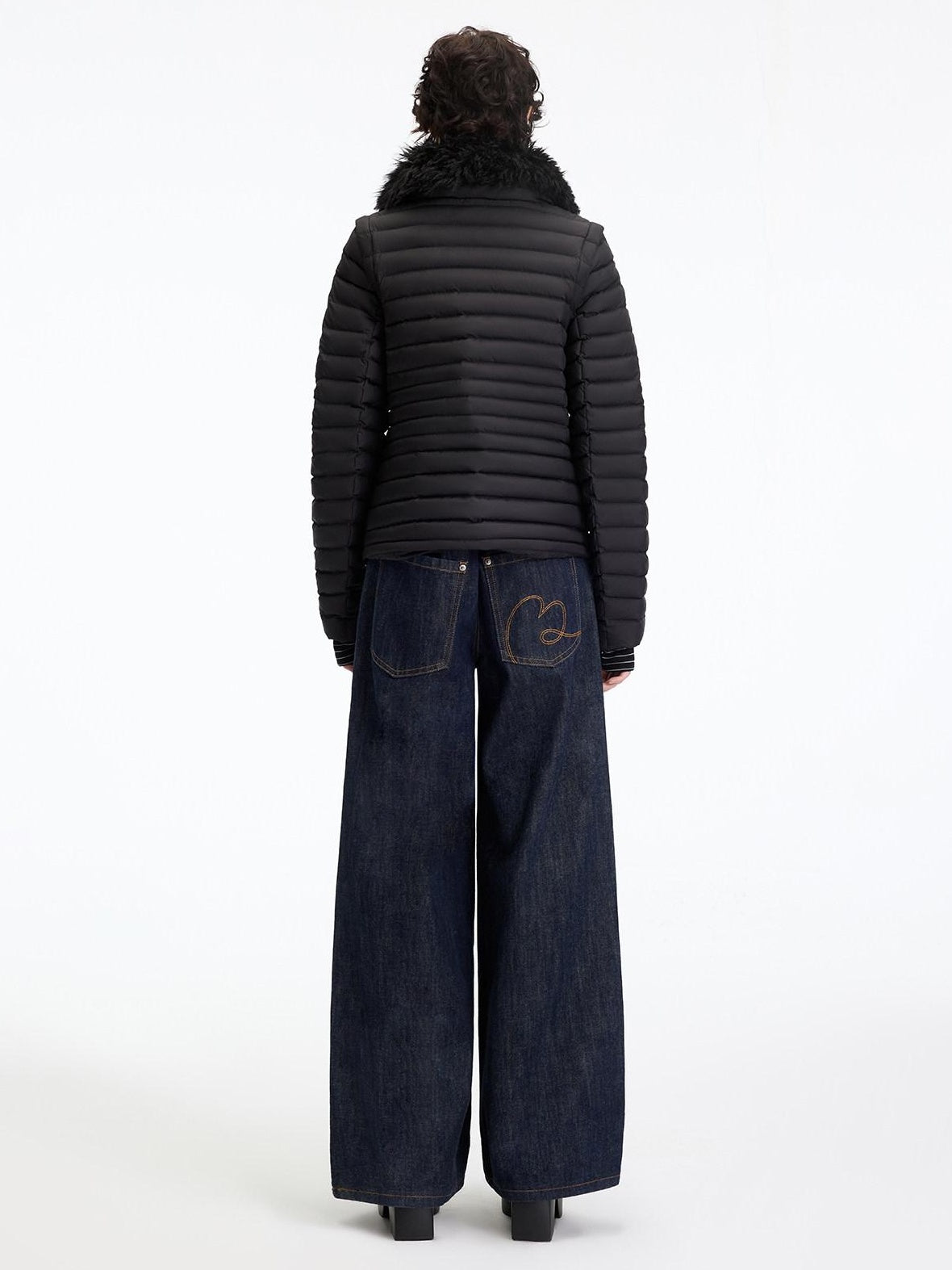 RUN TO THE FUTURE 90% White Duck Down Thick Slim Casual Turn Collar Ladies Down Jackets
