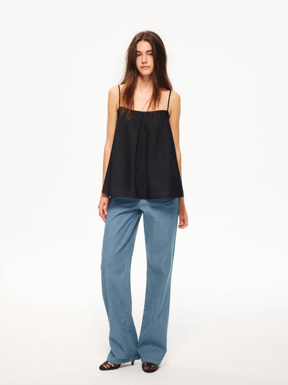 Northbutsouth Sheer Textured Adjustable Side Coverage Pleated Women&