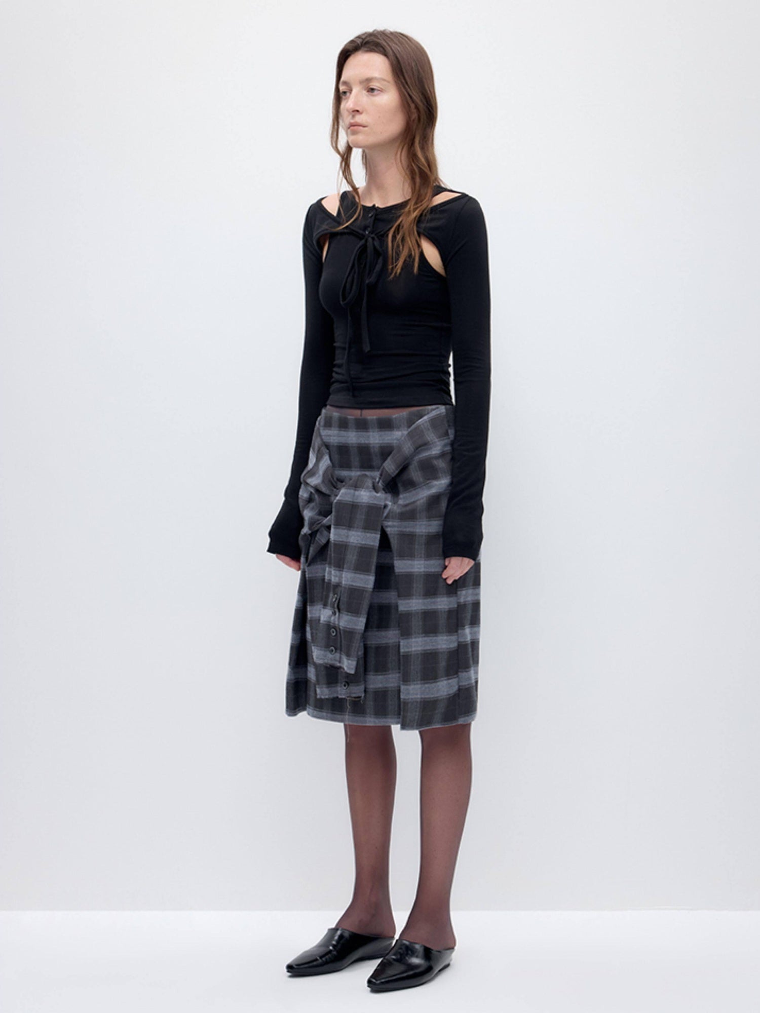 RUN TO THE FUTURE Polyester Blend Lined Pockets Vintage A Line Low Waist Women Casual Midi Skirts