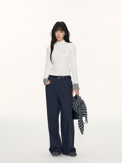 NAPSNAPS Distressed Graphite Wash Double Waist Women&