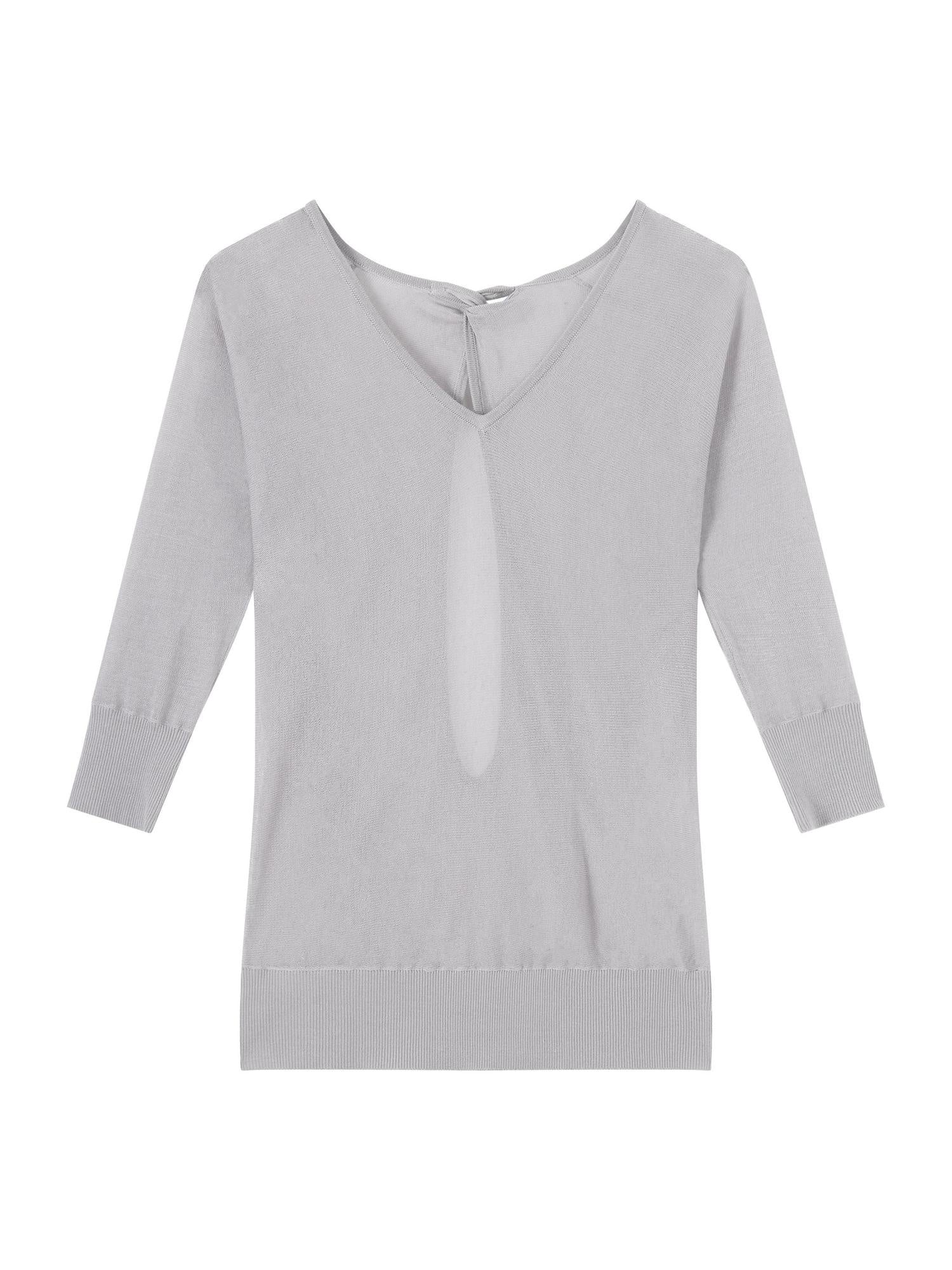 RUN TO THE FUTURE Moisture Wicking V-neck Straight Fit Vintage Commuter Women Long Sleeve T-Shirts