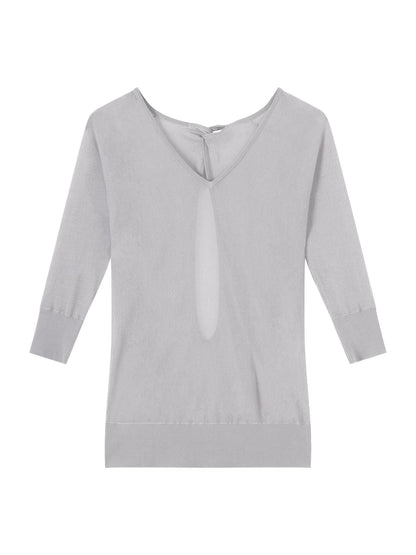 RUN TO THE FUTURE Moisture Wicking V-neck Straight Fit Vintage Commuter Women Long Sleeve T-Shirts