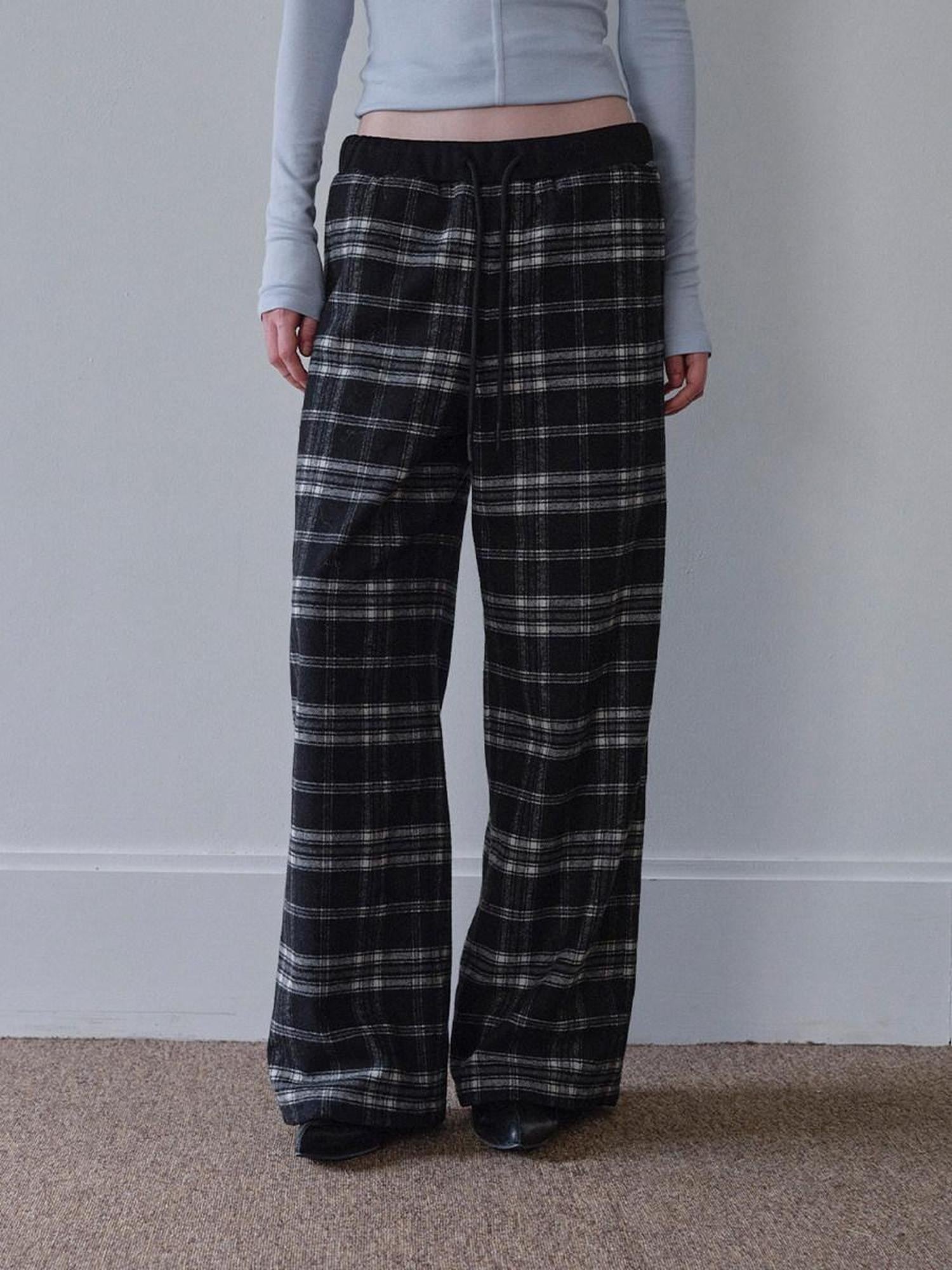 DKZ OFFICIAL Black Plaid Pockets Women&
