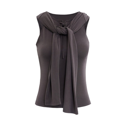RUN_TO_THE_FUTURE_Original_Design_Tie_Detail_Slim_Fit_Modal_Blend_Women_Two_Piece_Solid_Tank_Tops_MISSTT