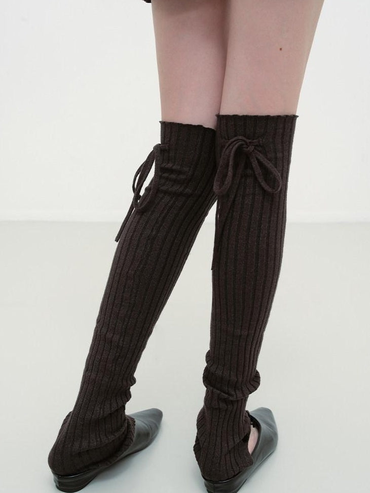 RUN TO THE FUTURE Soft Viscose Blend High Tube Minimal Over The Knee For Women Solid Leg Warmers