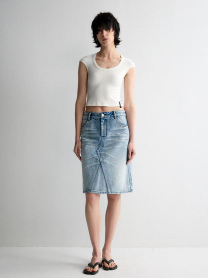 RUN TO THE FUTURE Versatile Slim Fit Short Solid Viscose Cotton Blend Women T Shirt Crop Tops