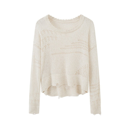 DIDDI_MODA_Mist_Blue_Asymmetrical_One_Shoulder_Knit_Women&