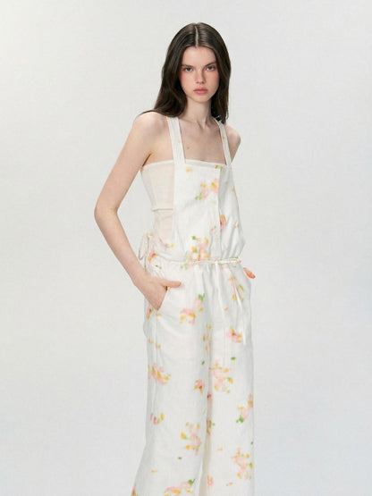 The NeverMore Pure Cotton High Waist Wide Leg Original White Casual Straight Pants