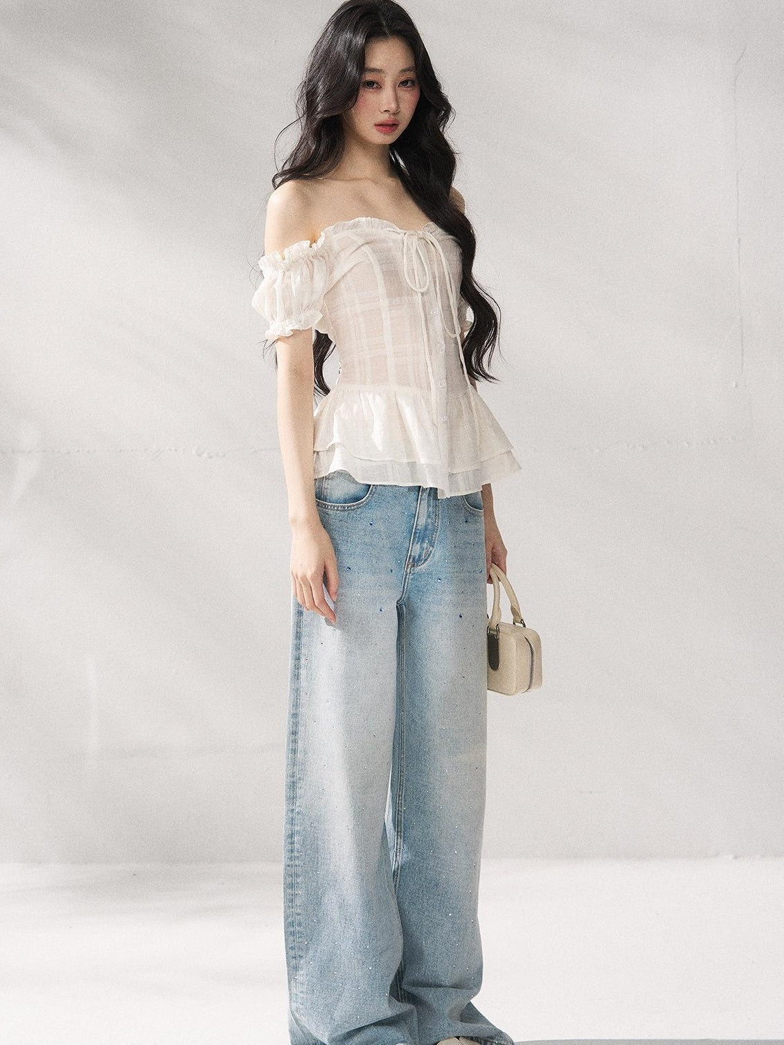 7Shiftin Cooling Breathable Light Waist Slim Women Cotton Tee Off Shoulder Crop Tops