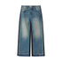 RUN TO THE FUTURE Washed Low Rise Wide Leg Loose Blue Black Denim Zipper Fly Straight Jeans