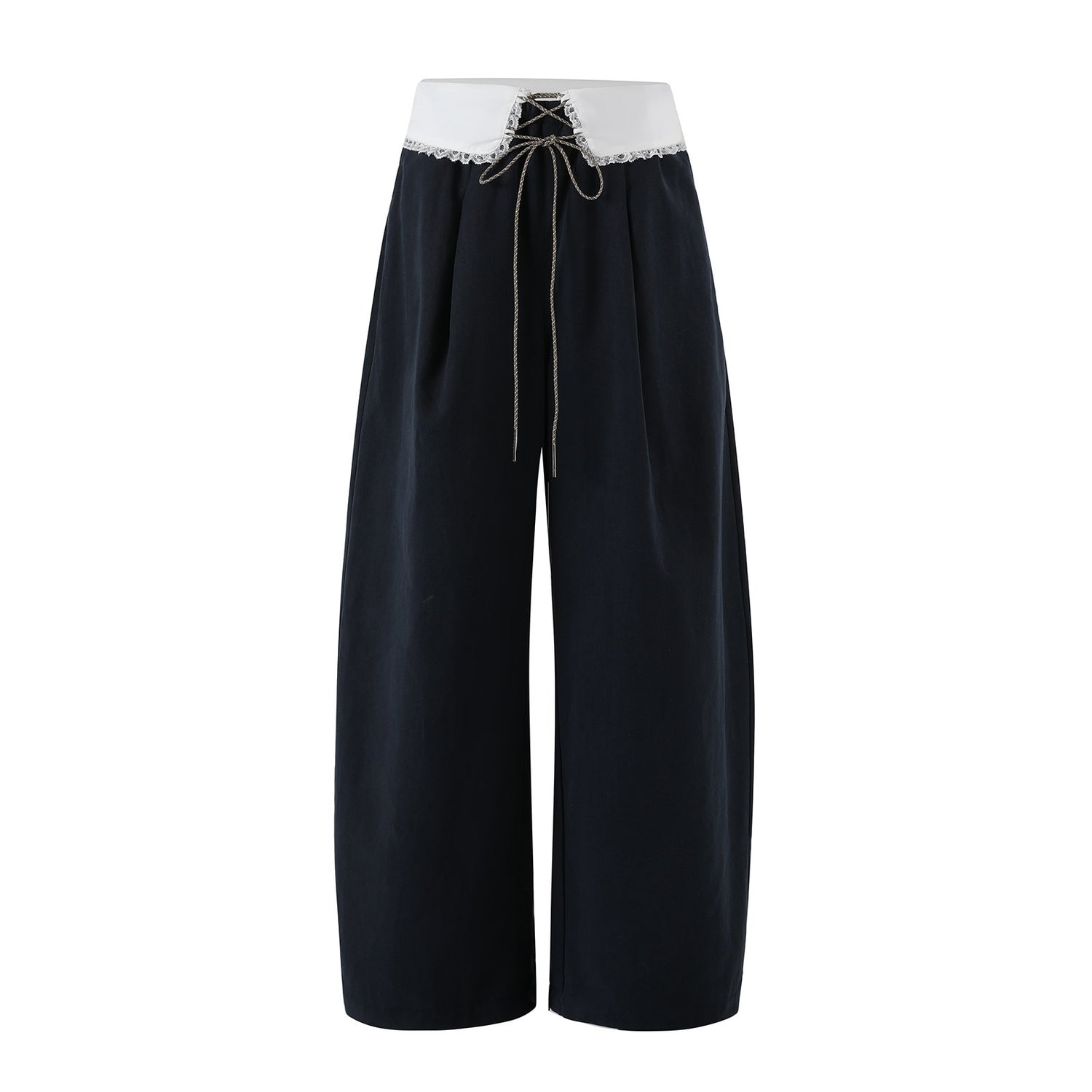 7Shiftin Soft Lyocell Cotton Relaxed Straight Drawstring Pockets Women Blue Sweatpants