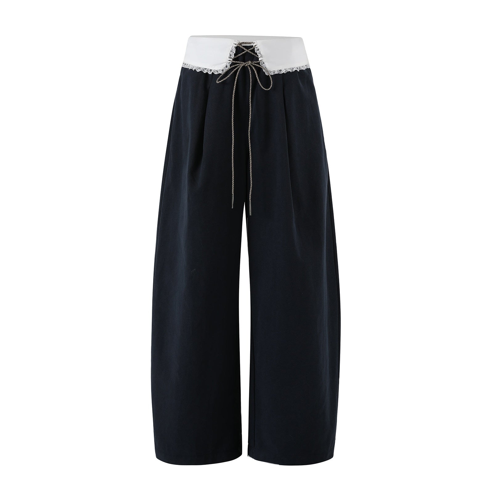 7Shiftin Soft Lyocell Cotton Relaxed Straight Drawstring Pockets Women Blue Sweatpants