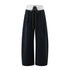 7Shiftin Soft Lyocell Cotton Relaxed Straight Drawstring Pockets Women Blue Sweatpants