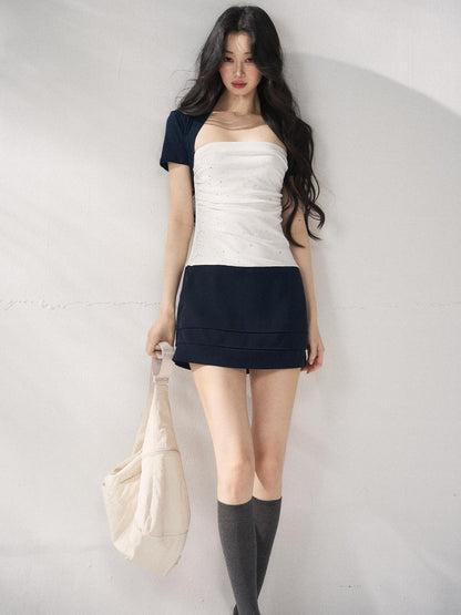 7Shiftin Ensemble chic à taille haute composé d&
