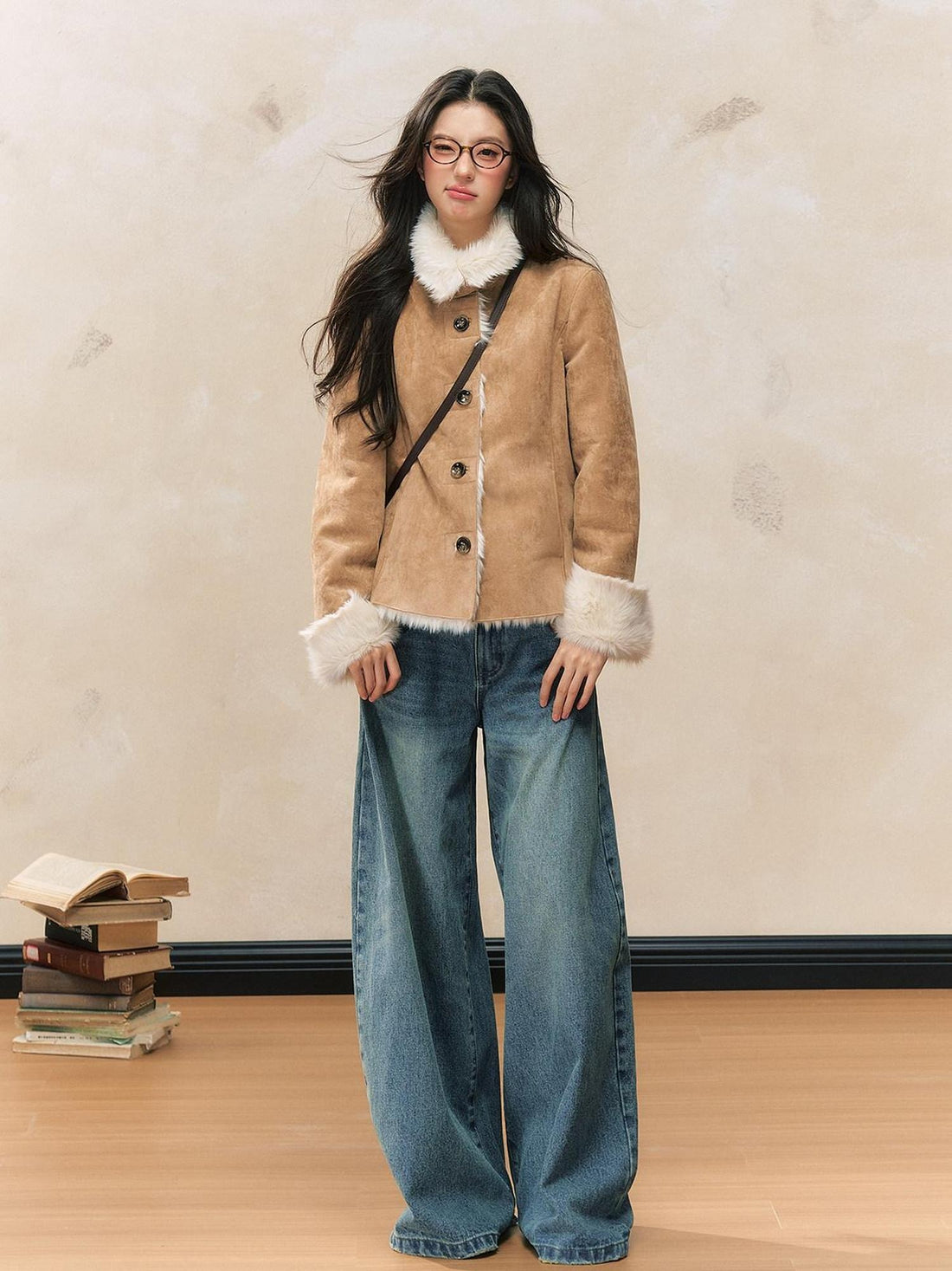 7Shiftin Online Exclusive Commuter Single Button Light Brown Women Cropped Jackets