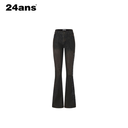 24ans_Breathable_Cotton_Linen_Notched_Collar_Low_Waist_Women_Top_&amp;_Pants_Sets_MISSTT