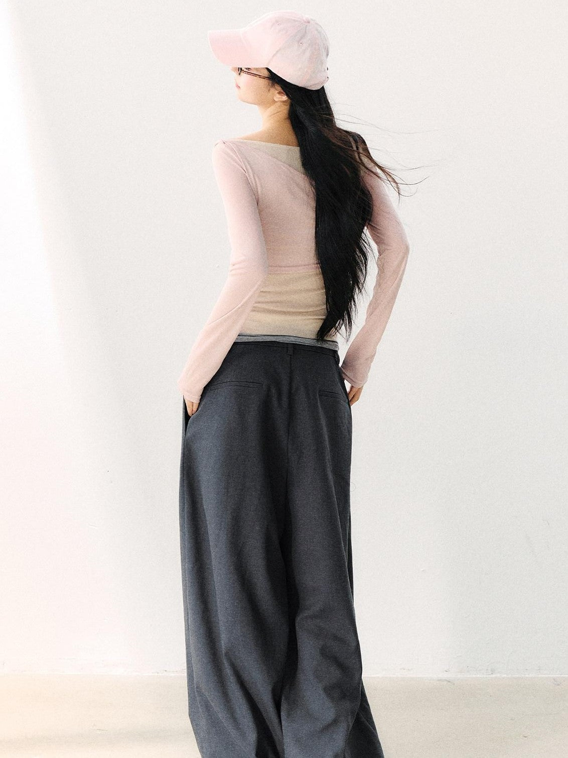 7Shiftin Asymmetric Shoulder Tie Colorblock Slim Women&