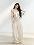 7Shiftin Beige High Waist Slimming Buttoned Women&