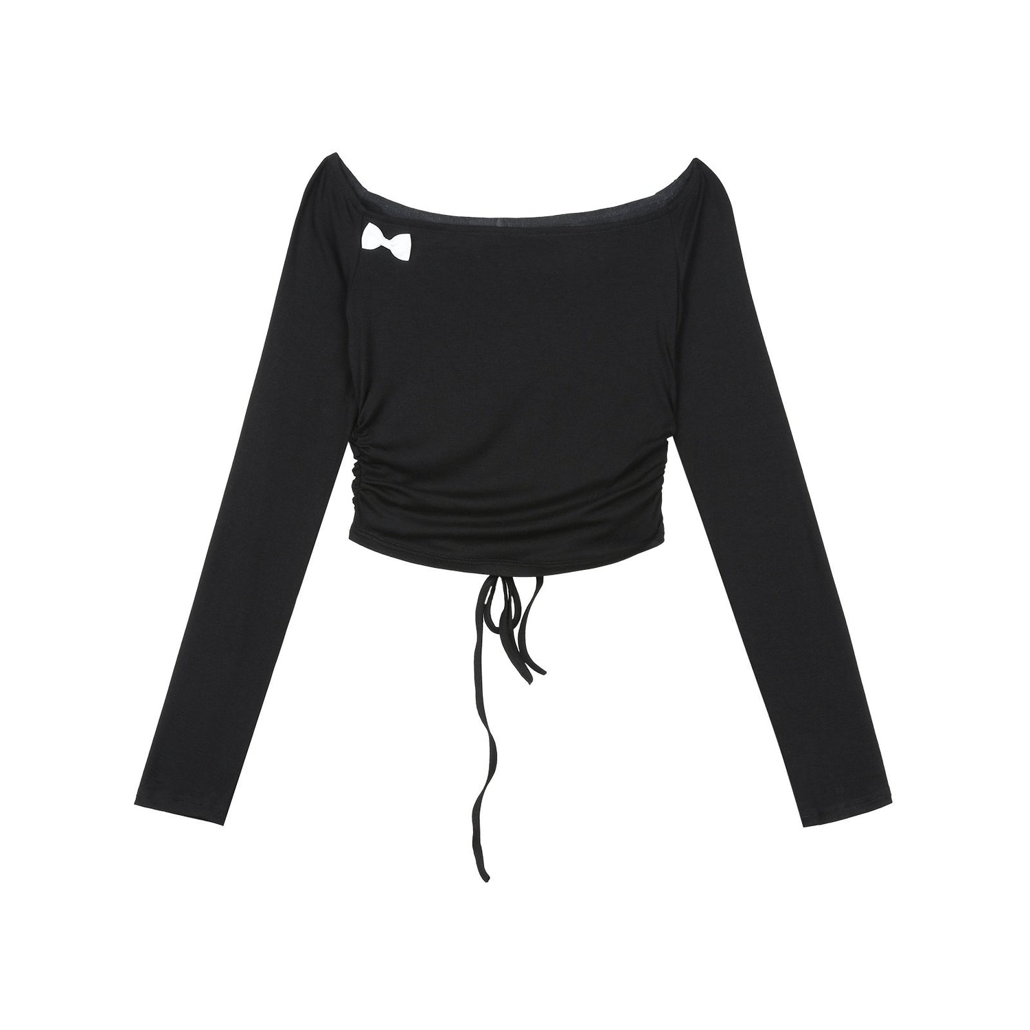 7Shiftin_Black_Ballet_One_Shoulder_Cropped_Pleated_Slim_Fit_Women&