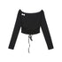 7Shiftin_Black_Ballet_One_Shoulder_Cropped_Pleated_Slim_Fit_Women&