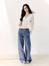 7Shiftin Blue Waterwashed Twill Mid Rise Relaxed Women&