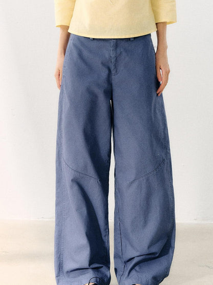 7Shiftin Blue Waterwashed Twill Mid Rise Relaxed Women&