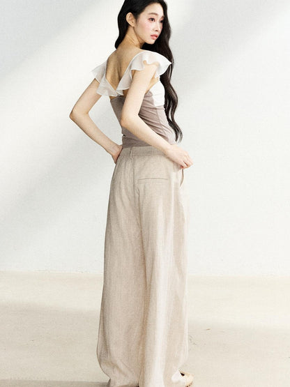 7Shiftin Bow Knit Faux Two Piece Cropped Bardot Women&