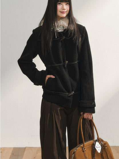 7Shiftin Brown Drapey Relaxed High Waist Casual Versatile Women&