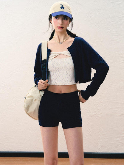 7Shiftin Collegiate Slim Fit Knit Cardigan Women&