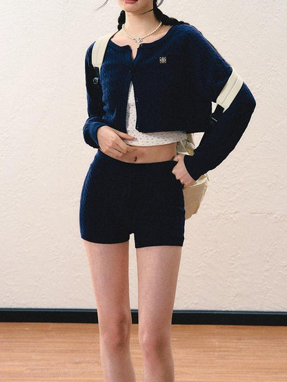 7Shiftin Collegiate Slim Fit Knit Cardigan Women&