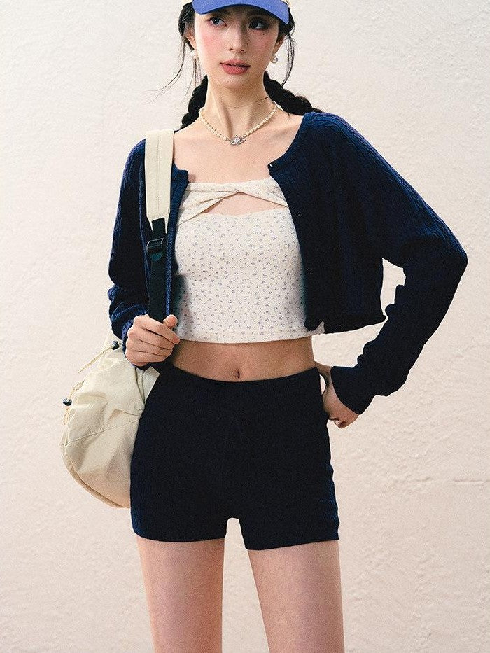 7Shiftin Collegiate Slim Fit Knit Cardigan Women&
