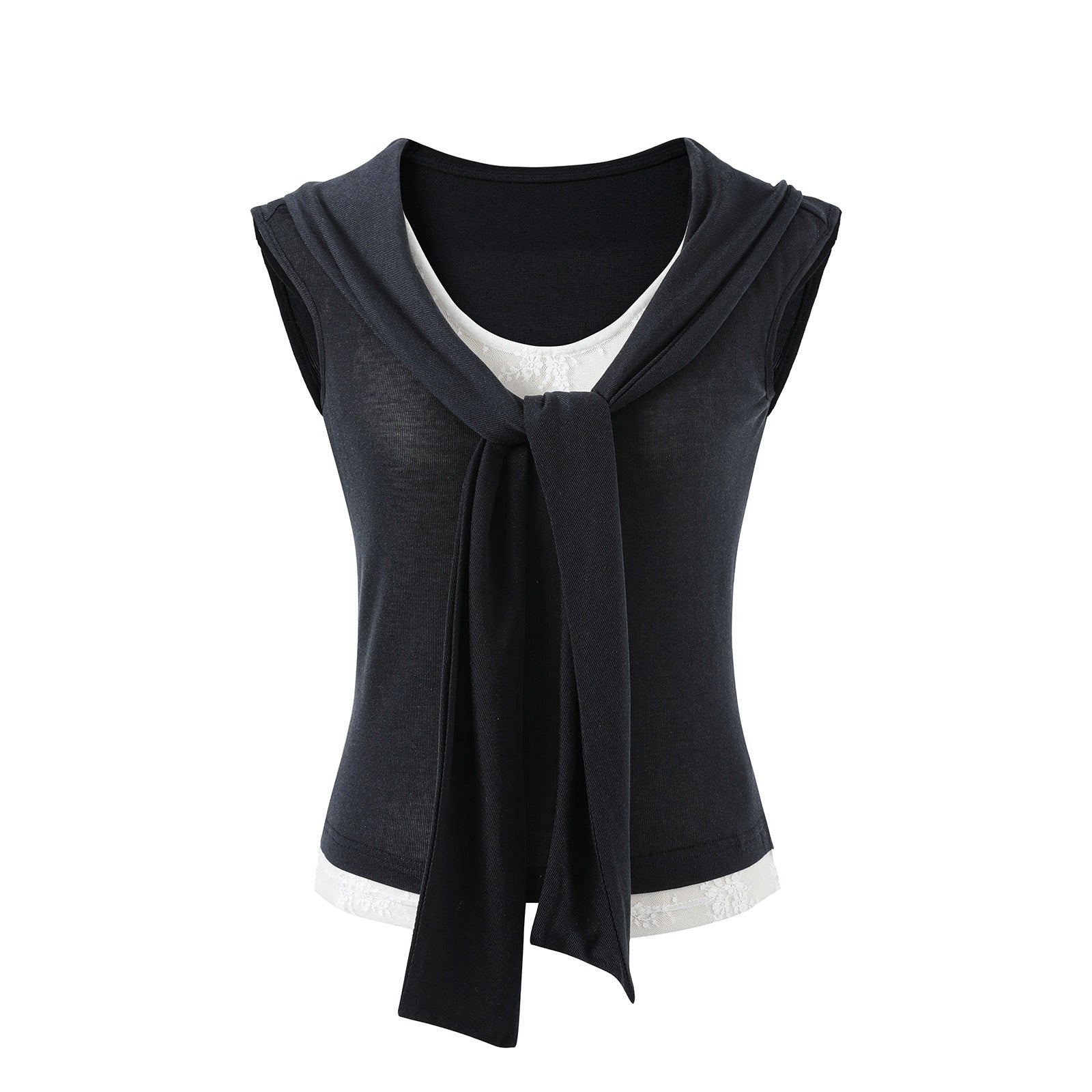 7Shiftin_Colorblock_Tie_V-neck_Slim_Women&