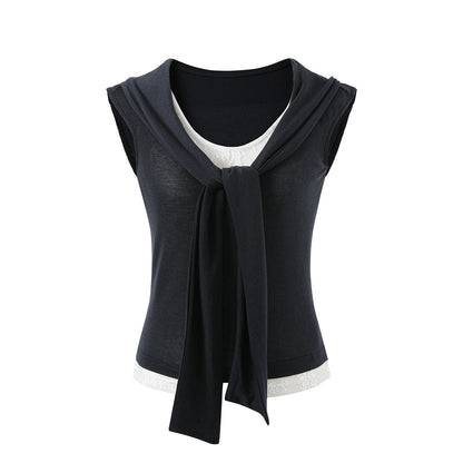 7Shiftin_Colorblock_Tie_V-neck_Slim_Women&