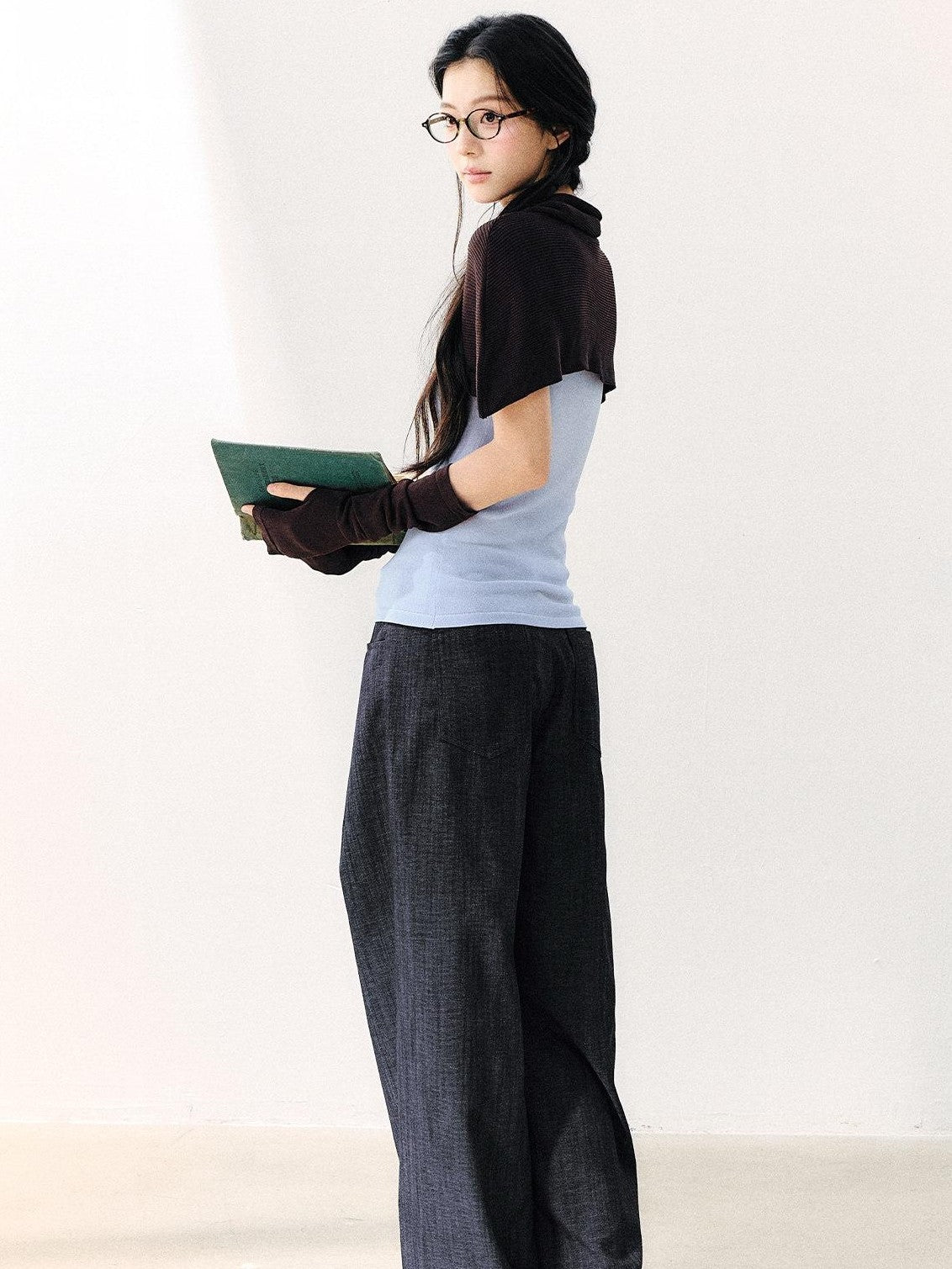 7Shiftin Cowl Shawl Detachable Two Piece Women&